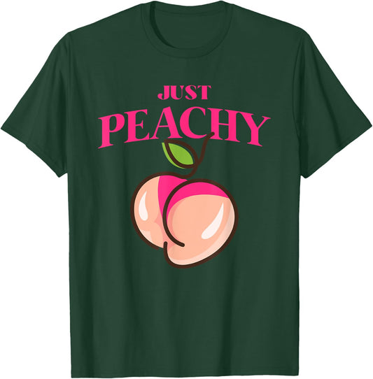 Cool Summer Fruit Retro Just Peachy & keep it Peachy Graphic T-Shirt - T-Shirt | Forest