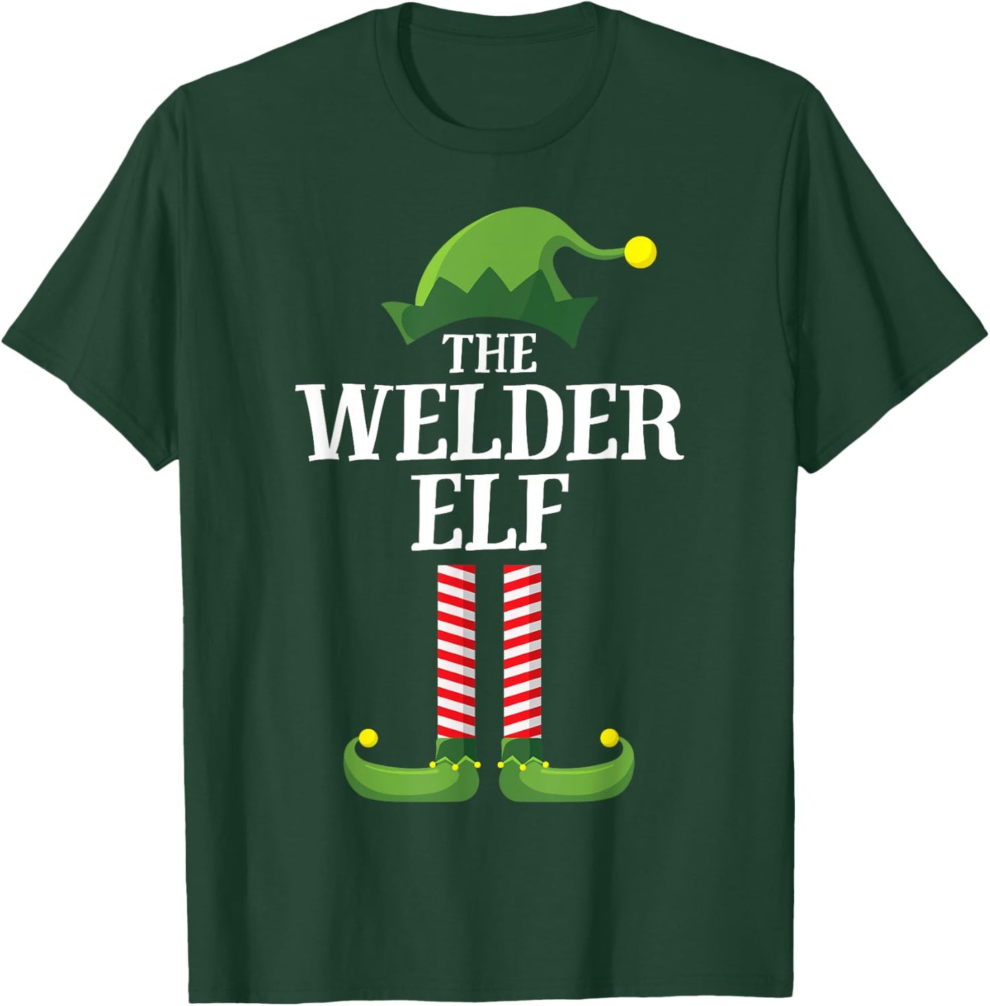 Welder Elf Matching Family Group Christmas Party Pyjamas T-Shirt - T-Shirt | Forest