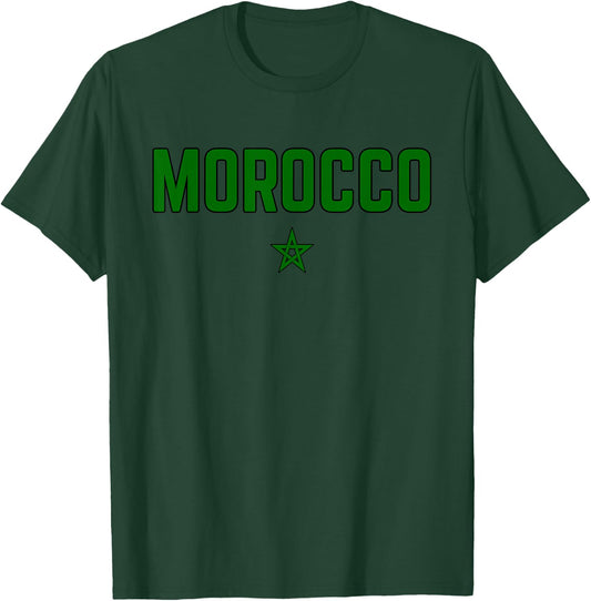 MOROCCO Flag | Men Women Kids | MOROCCO T-Shirt - T-Shirt | Forest