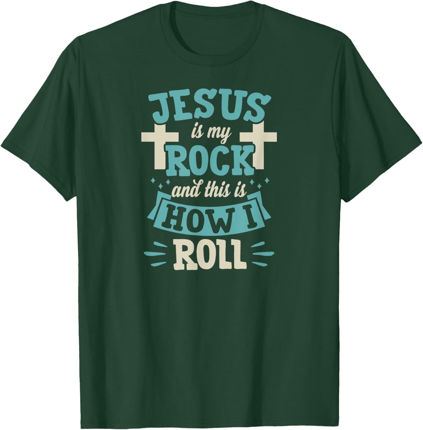 Jesus Is My Rock - Funny Christian Youth Pastor Humor T-Shirt - T-Shirt | Forest