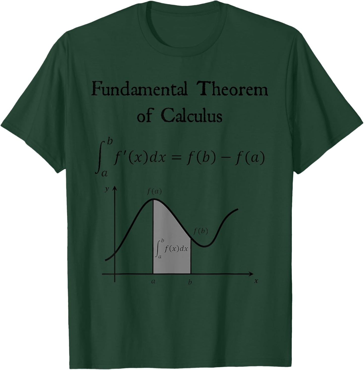 Nerdy Fundamental Theorem of Calculus Math Teacher Geek T-Shirt - T-Shirt | Forest