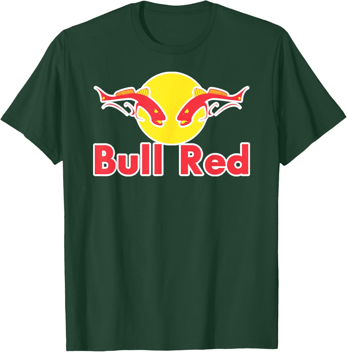 Bull Redfish Saltwater Pole Breakers T-Shirt - T-Shirt | Forest