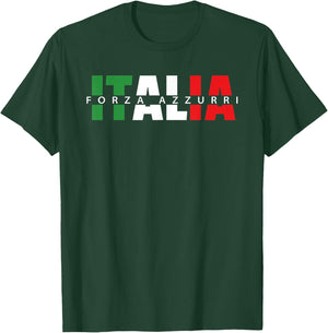 Forza Azzurri Italia Calcio Soccer Amichevole Partitella T-Shirt - T-Shirt | Forest