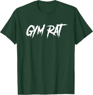 Gym Rat Gifts Men Essential Clothes Hustle Fitness Graffiti T-Shirt - T-Shirt | Forest