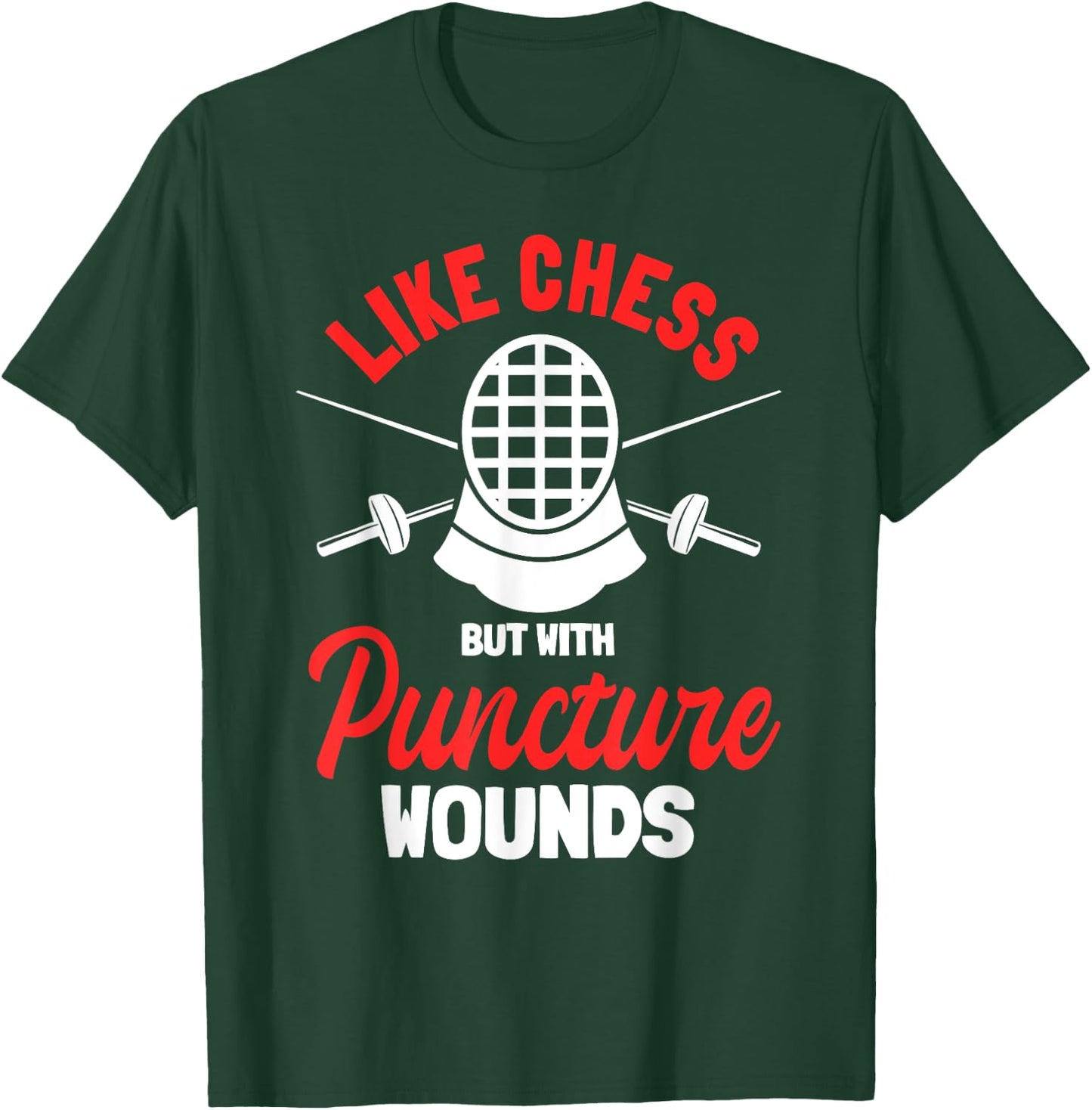 Fencing Combat Sport Foil Epee Fence Sabre Sword Fencer T-Shirt - T-Shirt | Forest
