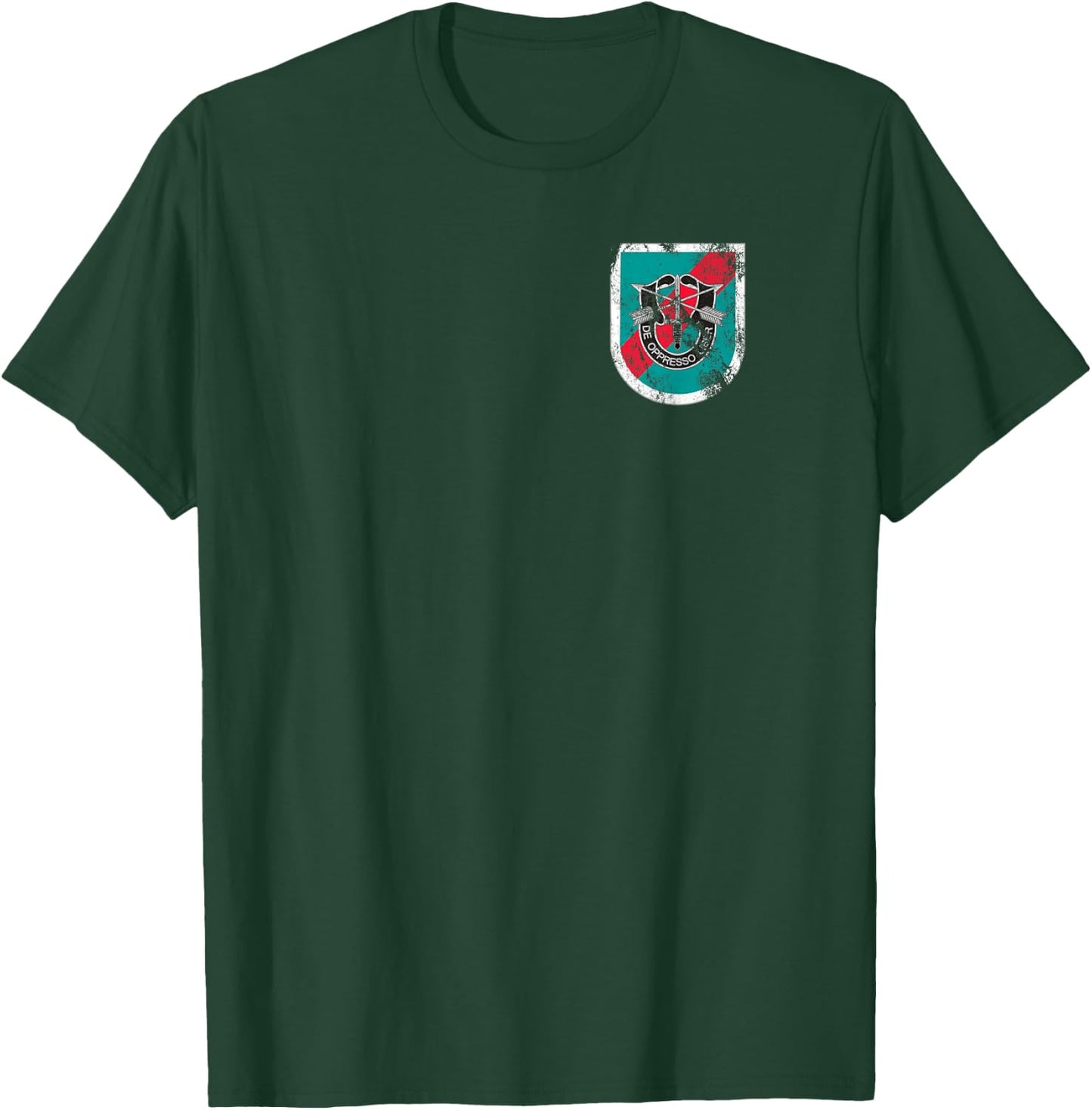 US 20th Special Forces Group (SFG) Distressed Worn Look T-Shirt - T-Shirt | Forest