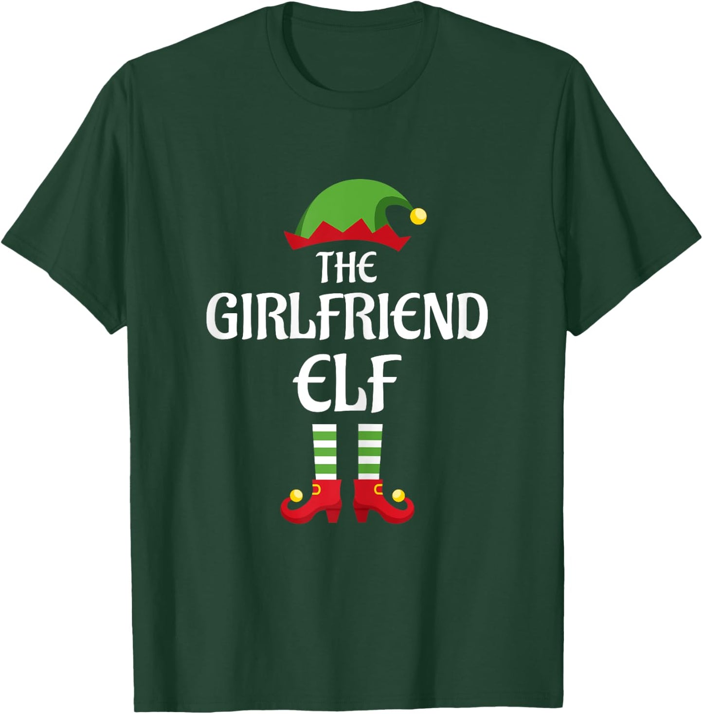 Girlfriend Elf Family Matching Group Christmas T-Shirt - T-Shirt | Forest