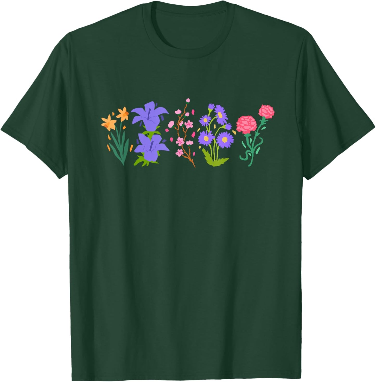 Vintage Inspired Botanical Flower Gardener Naturalist Flower T-Shirt - T-Shirt | Forest
