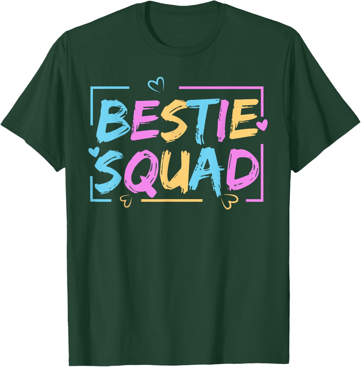 Best Friend Matching Squad Tie Dye Bestie BFF T-Shirt - T-Shirt | Forest
