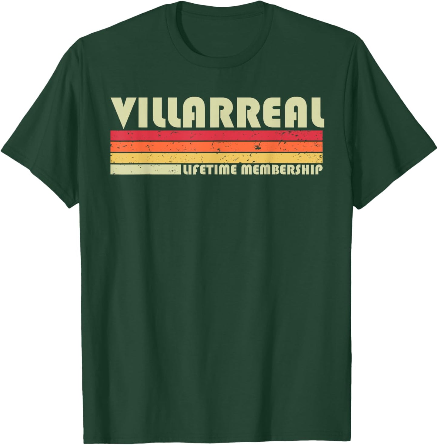 VILLARREAL Surname Funny Retro Vintage 90s Birthday Reunion T-Shirt - T-Shirt | Forest