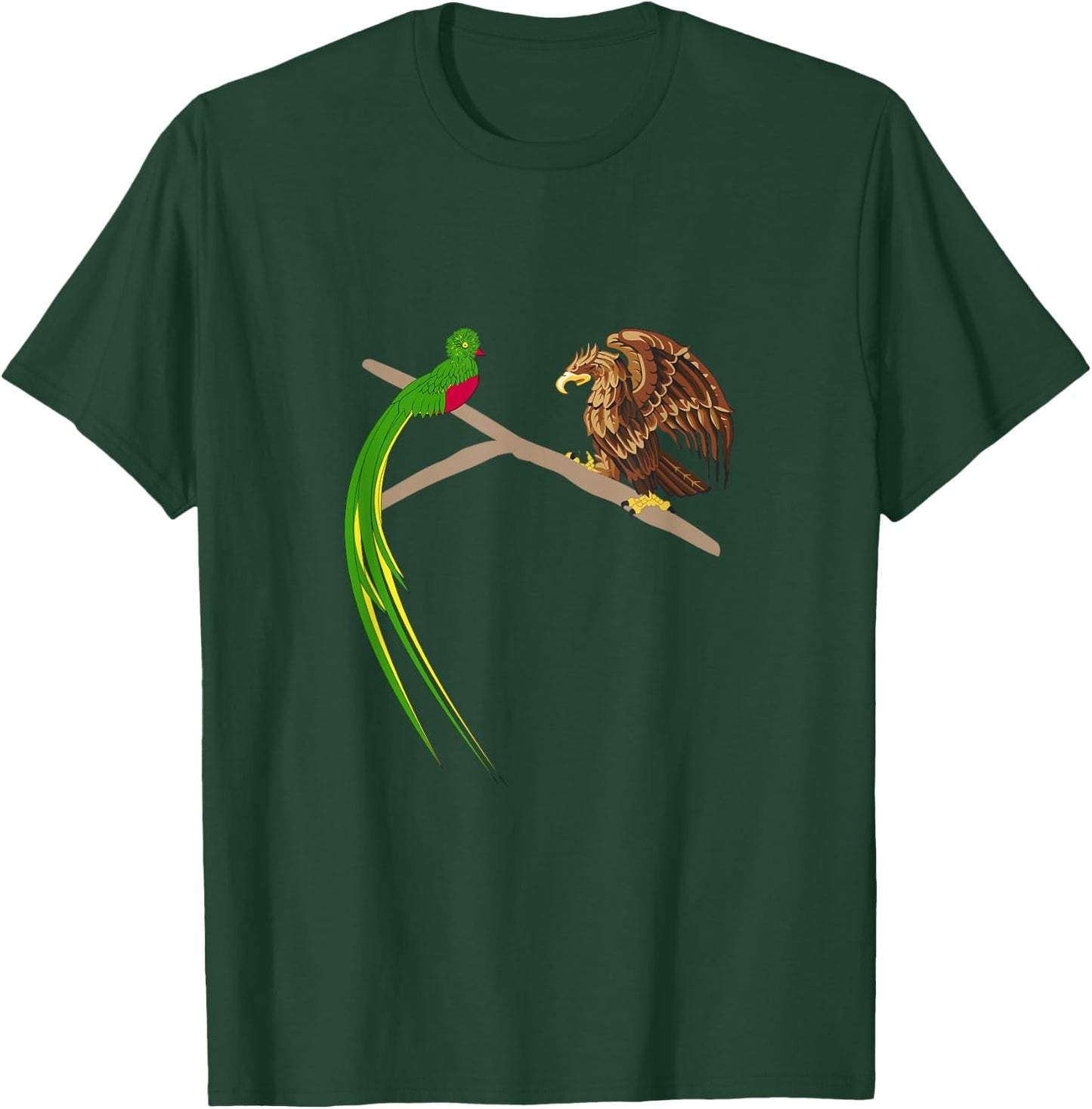 Guatemalan Quetzal and Mexican eagle bird T-Shirt - T-Shirt | Forest