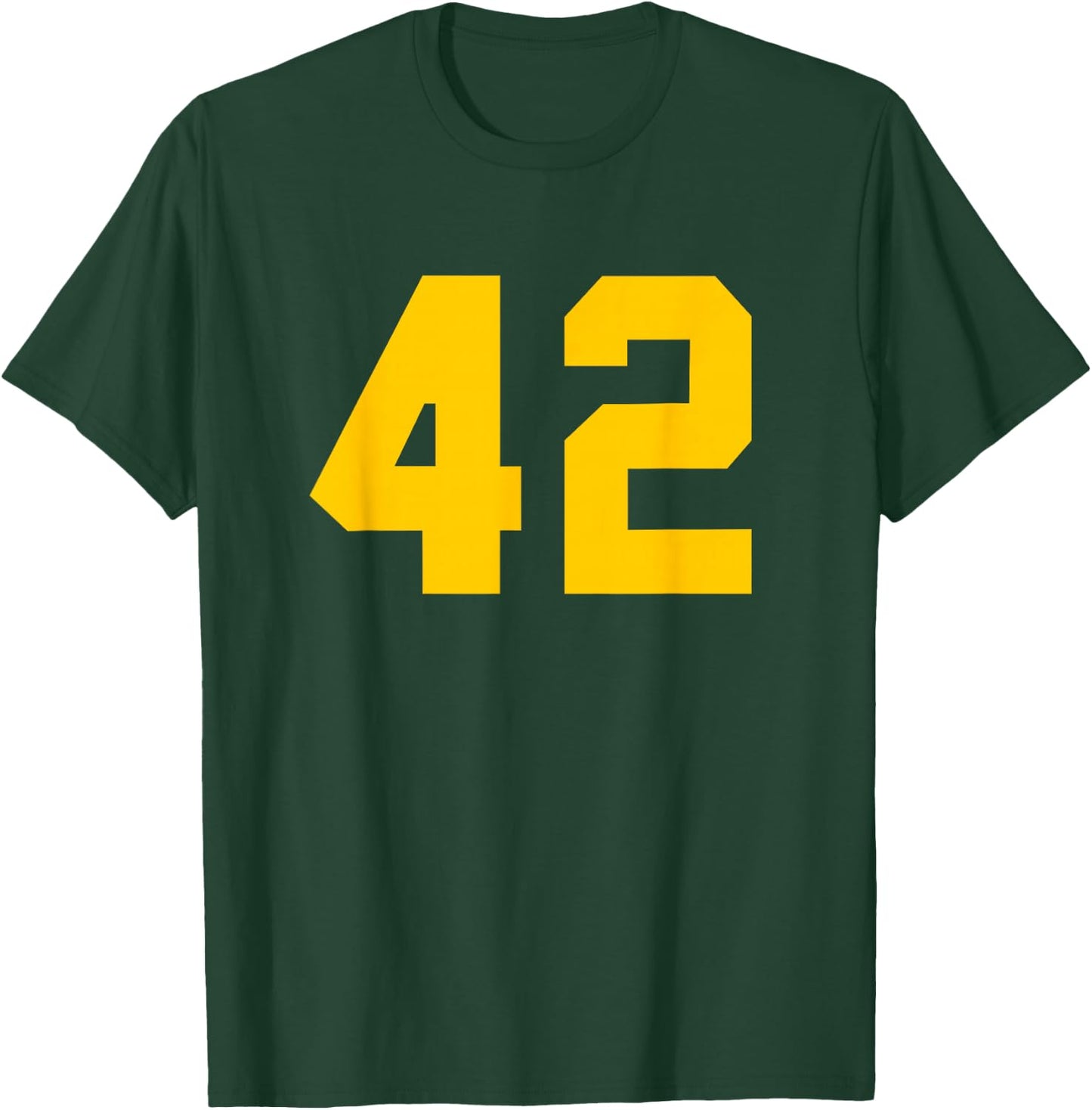 Yellow Sports Team Number #42 T-Shirt - T-Shirt | Forest