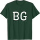 BG Two Letter Pair - Elegant Personalized Initials T-Shirt - T-Shirt | Forest
