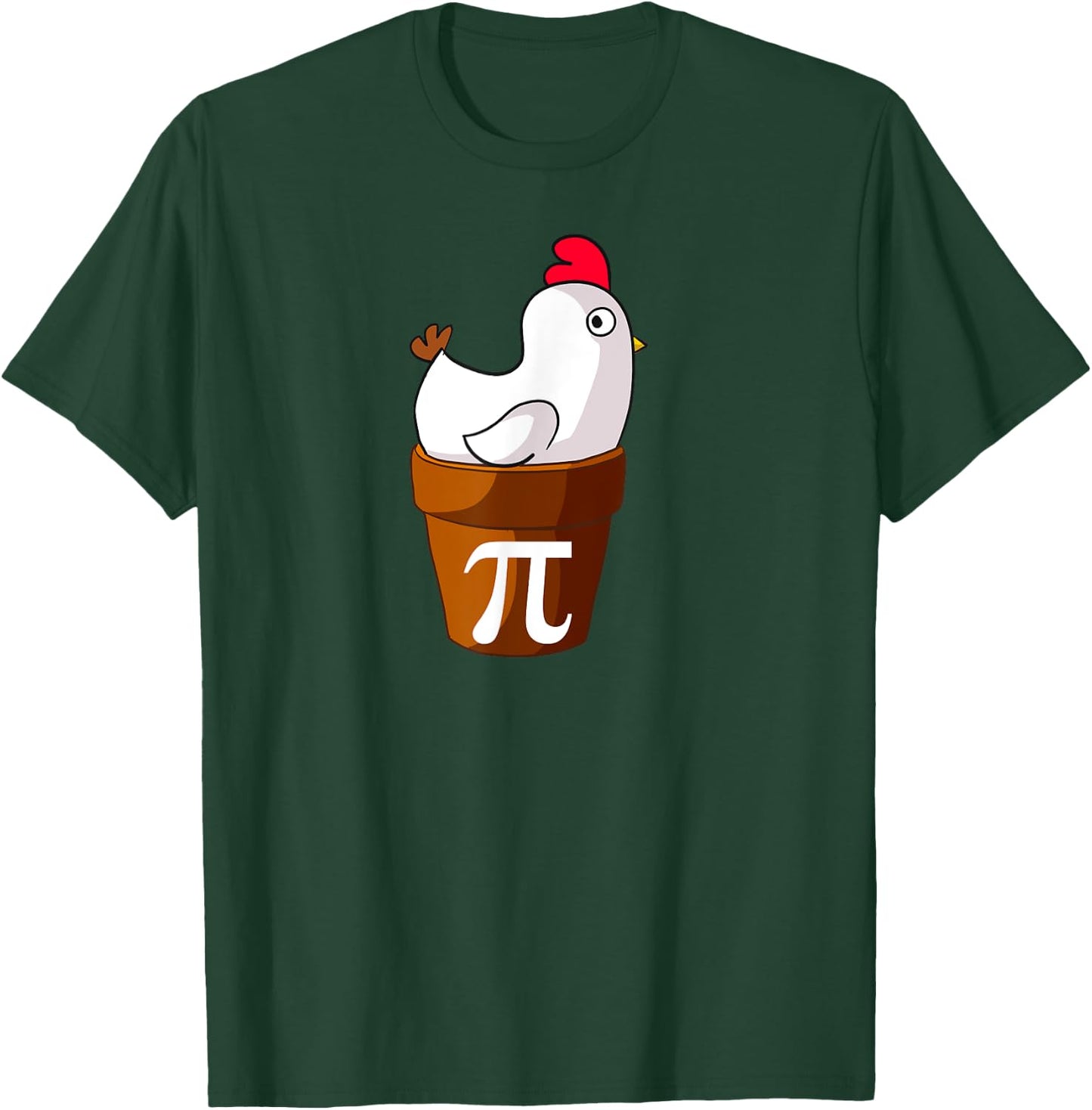 Miftees Pi Day Chicken Pot Pi , , Black, Short Sleeve, Small, Classic Fit, , Novelty T-Shirt - T-Shirt | Forest