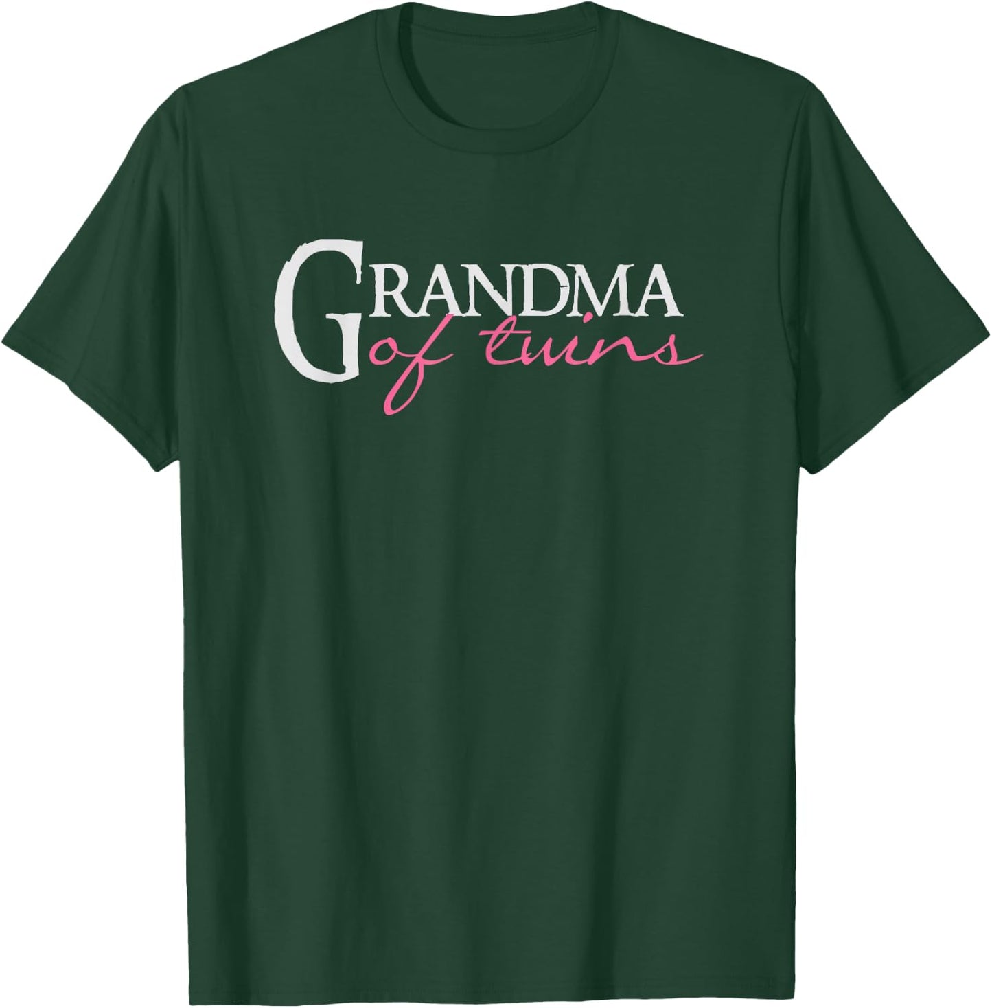BullQuack Grandma of Twins - Proud Twin Grandparent T-Shirt - T-Shirt | Forest