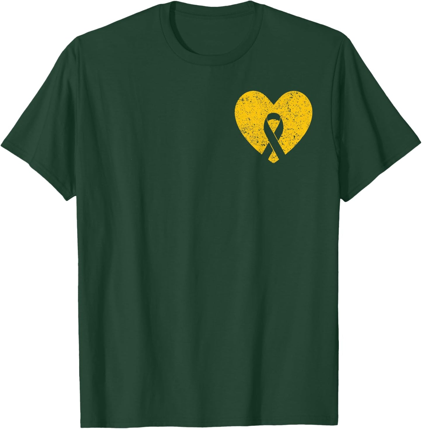 In September We Wear Gold Childhood Cancer Awareness Ribbon T-Shirt - T-Shirt | Forest