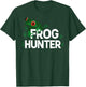 Special Gifts For Frog Lover & Frog Catcher Kids Black Frog Hunter T-Shirt - T-Shirt | Forest
