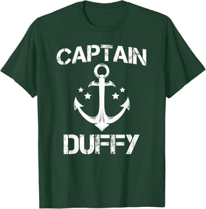 CAPTAIN DUFFY Funny Birthday Personalized Surname Clan Gift T-Shirt - T-Shirt | Forest