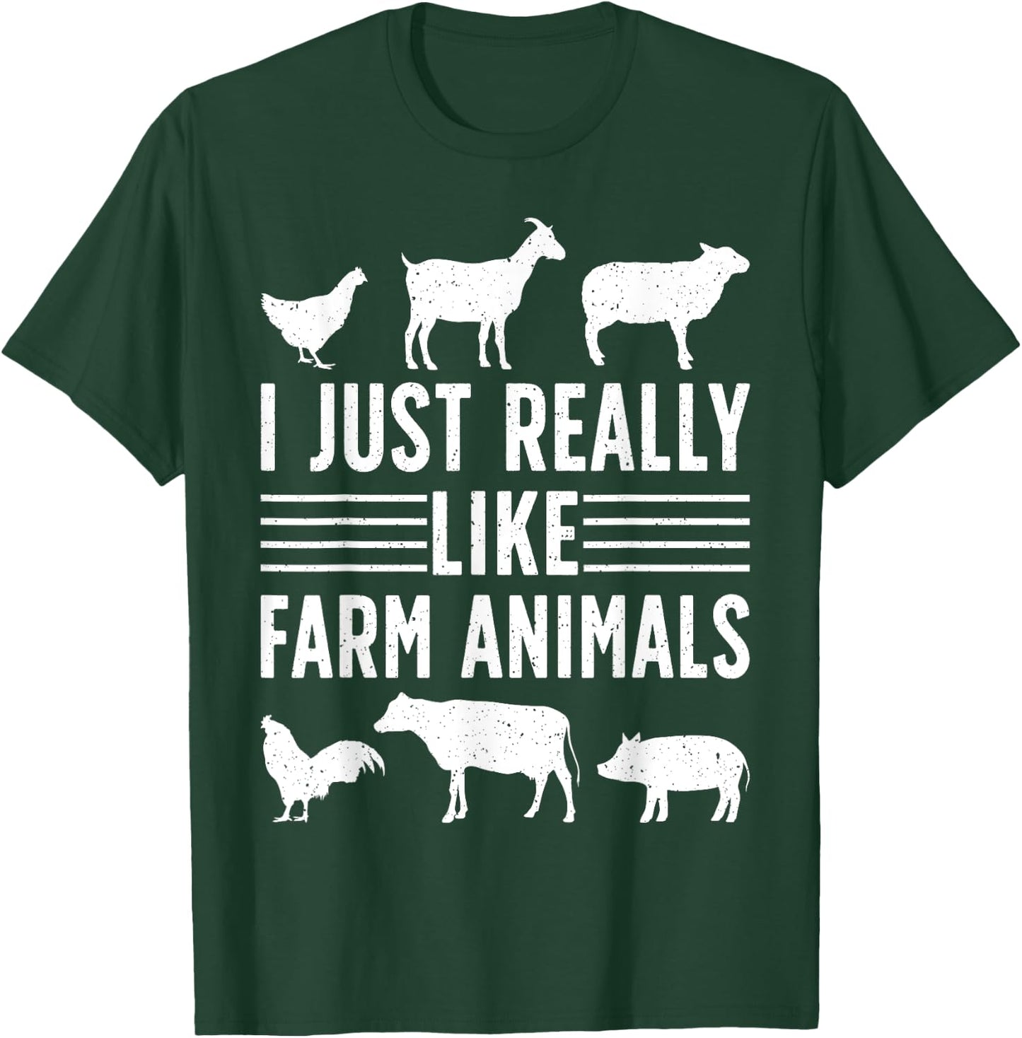 I Just Really Like Farm Animals Funny Farming Farmer T-Shirt - T-Shirt | Forest