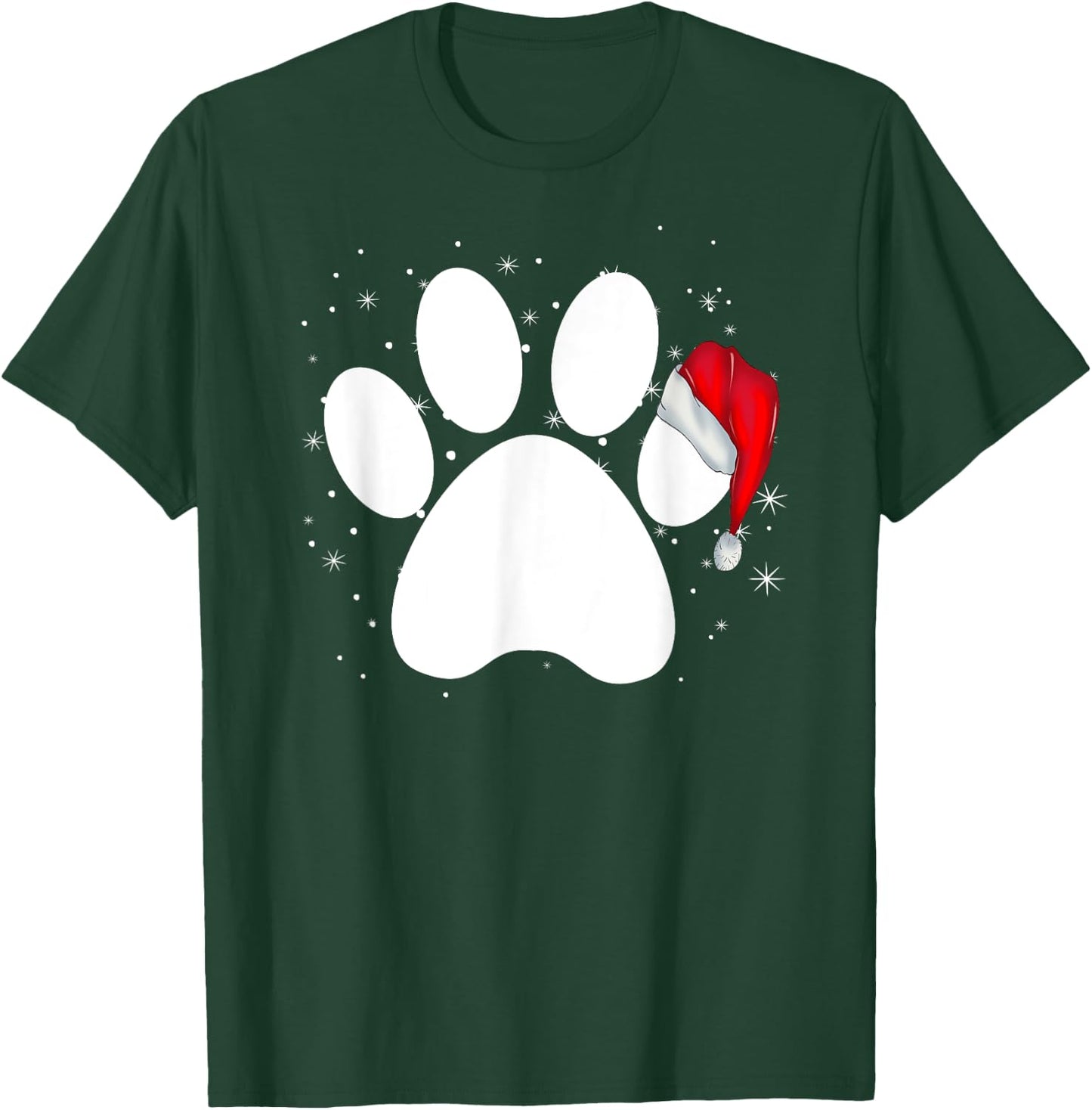Paw Xmas Dog Christmas Funny Family Matching Outfits Dogs Women Kids T-Shirt - T-Shirt | Forest