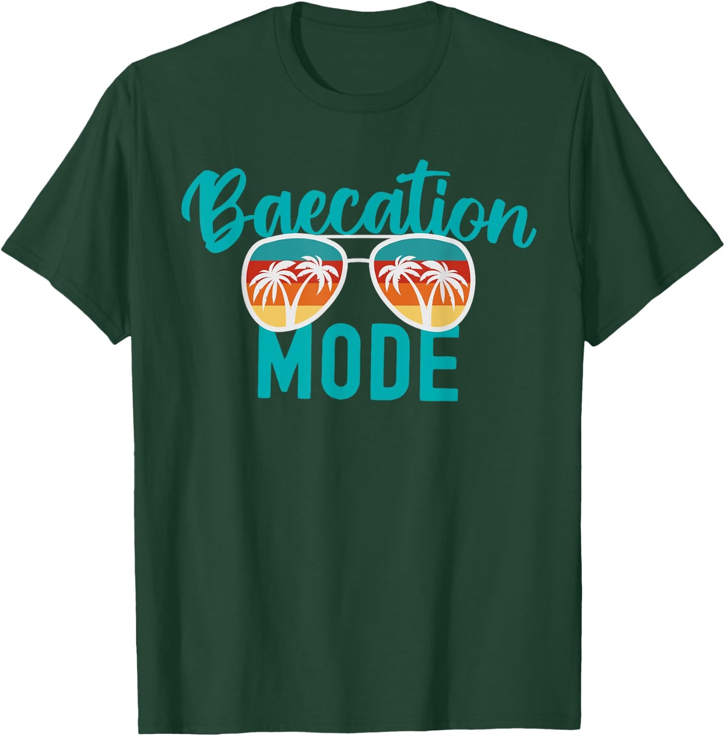 Cute Couples Trip Matching Vacation Baecation Mode T-Shirt - T-Shirt | Forest