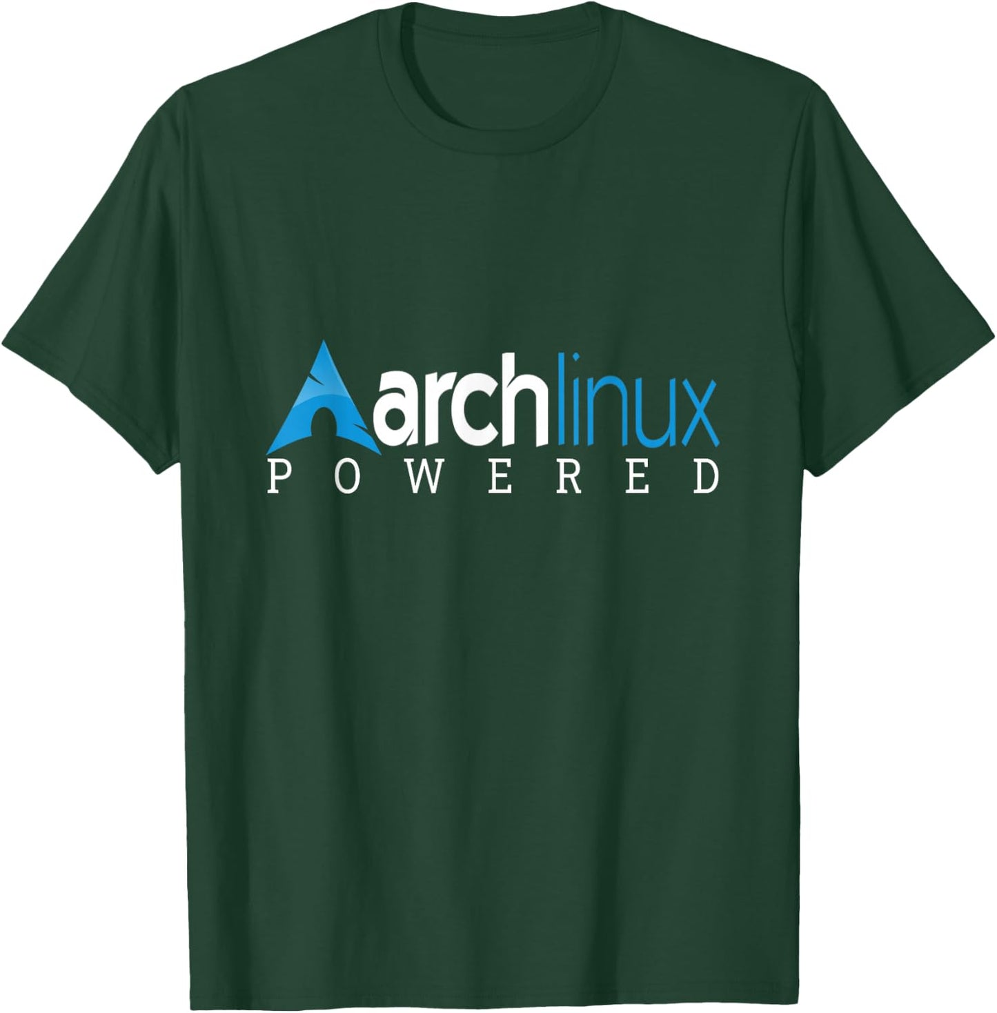 Powered by Arch Linux tagline and Logo Open Source Os T-Shirt - T-Shirt | Forest