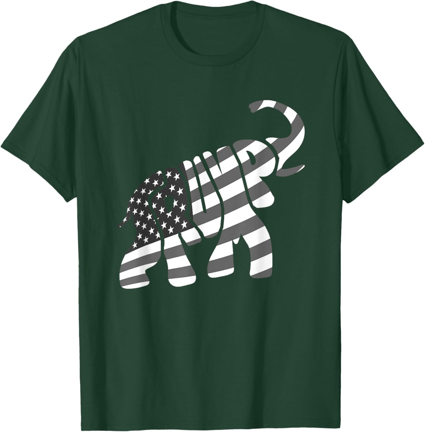 Cute Trump Gift | Proud American Flag Elephant Women T-Shirt - T-Shirt | Forest