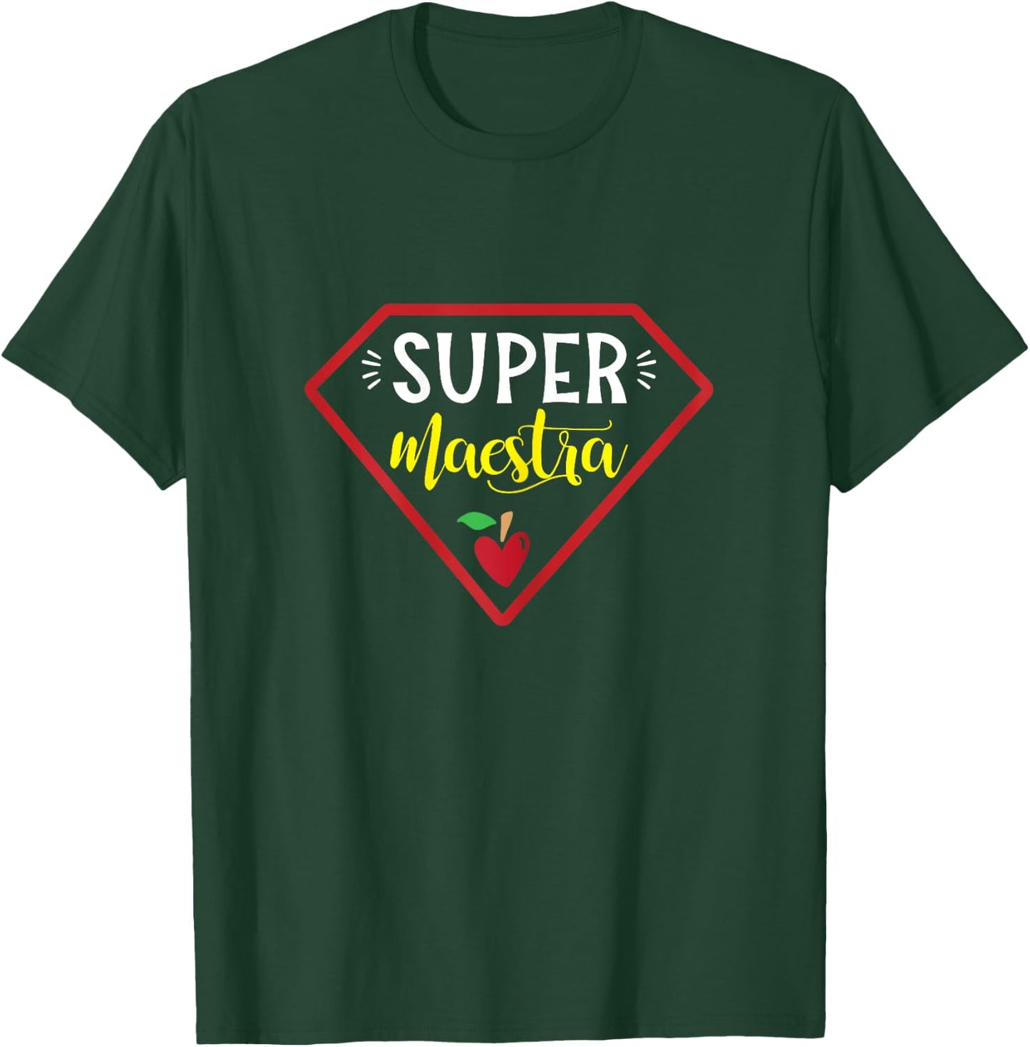 Super Heroe Maestra Espanol Spanish Super Teacher T-Shirt - T-Shirt | Forest