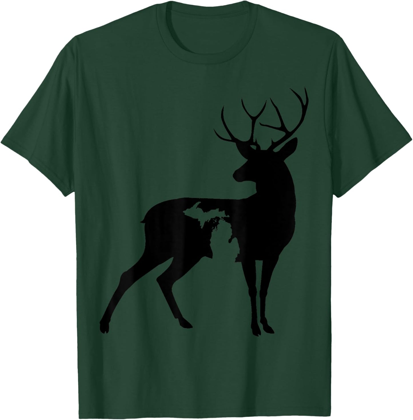 Michigan Deer Hunter Great Lakes Pure Michigan Outdoors T-Shirt - T-Shirt | Forest