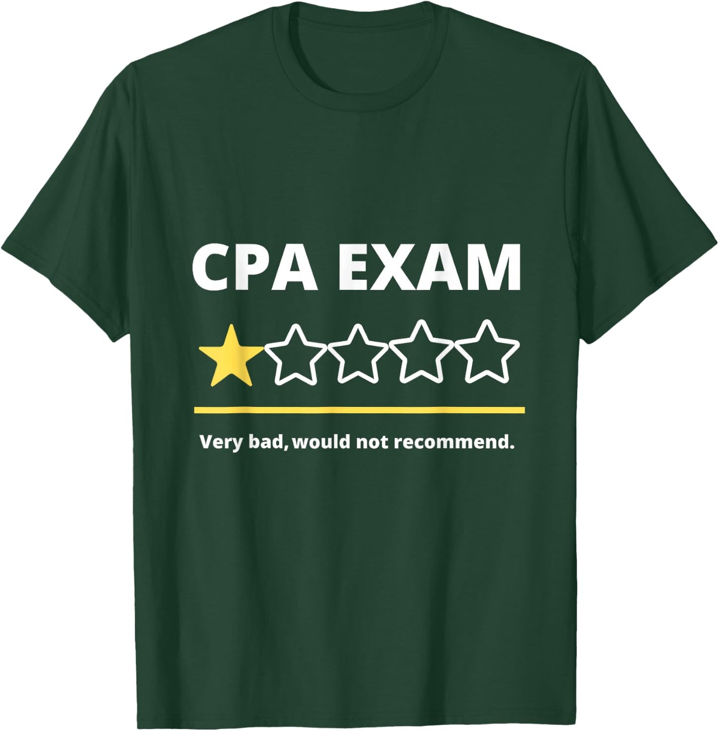 Funny CPA Exam Accountant women gift One Star T-Shirt - T-Shirt | Forest