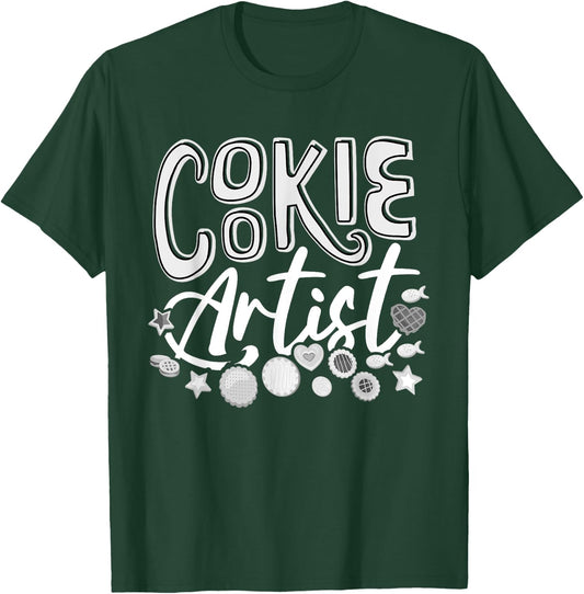 Funny Cookie Lover Artist Graphic Women Men Cookie Baker T-Shirt - T-Shirt | Forest
