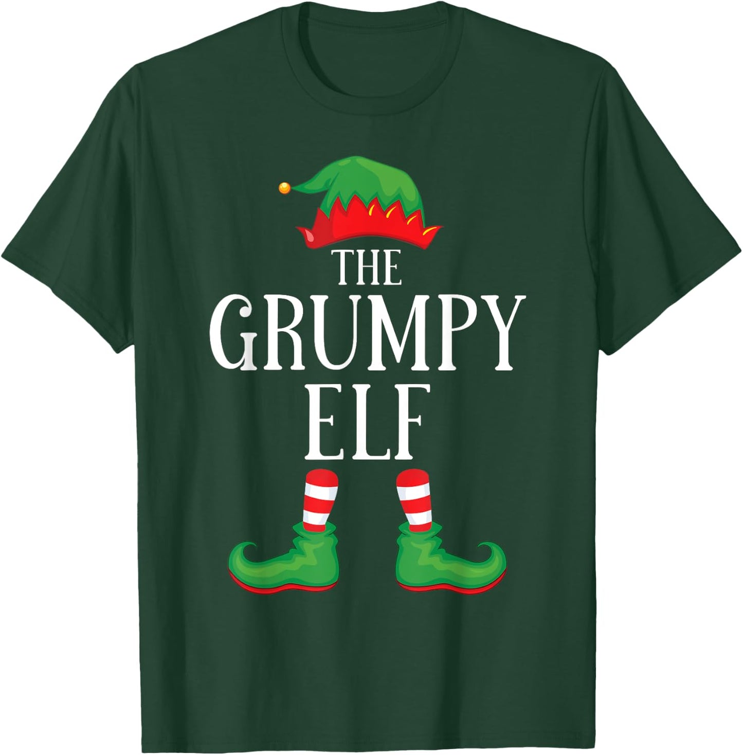 Grumpy Elf Matching Group Xmas Funny Family Christmas T-Shirt - T-Shirt | Forest