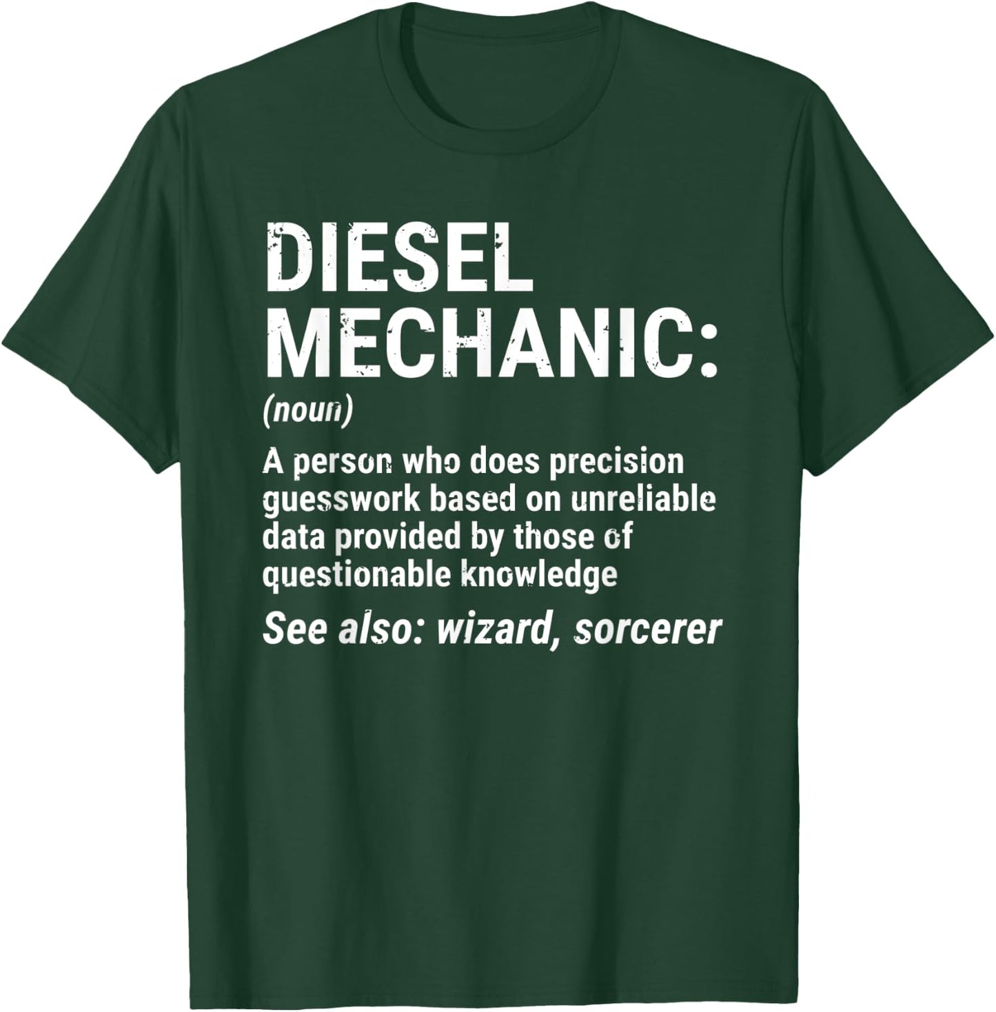 Diesel Mechanic Definition Funny Mechanic Gift T-Shirt - T-Shirt | Forest