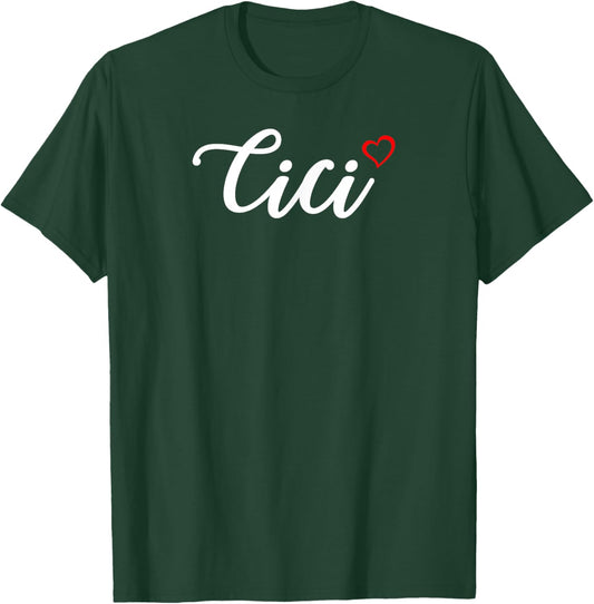 Cute Cici Lover Gift Grandma Christmas Gifts T-Shirt - T-Shirt | Forest
