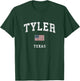 Tyler Texas TX Vintage American Flag Sports Design Kids Men T-Shirt - T-Shirt | Forest