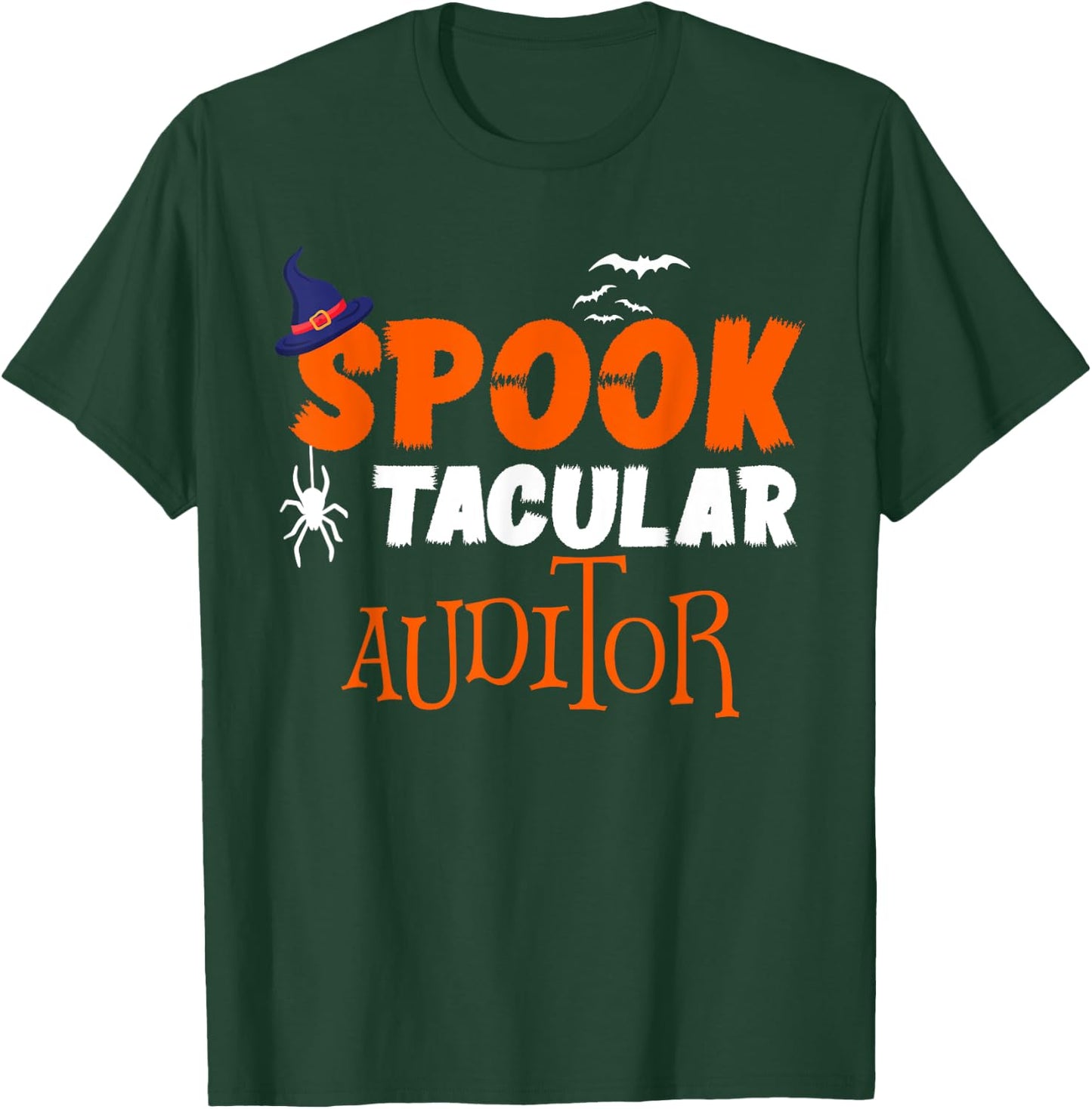 Spooktacular Auditor Funny Halloween Costume Gift T-Shirt - T-Shirt | Forest