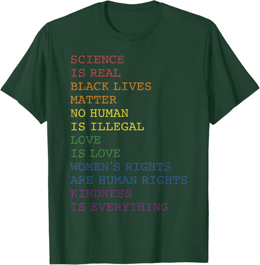 Science love kindness rainbow flag for gay and lesbian pride T-Shirt - T-Shirt | Forest
