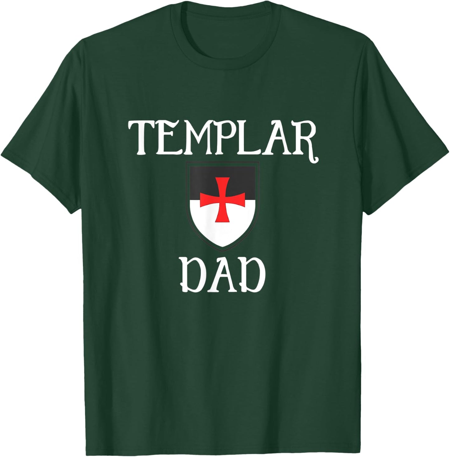 Knights Templar Dad Shield Medieval Seal T-Shirt - T-Shirt | Forest