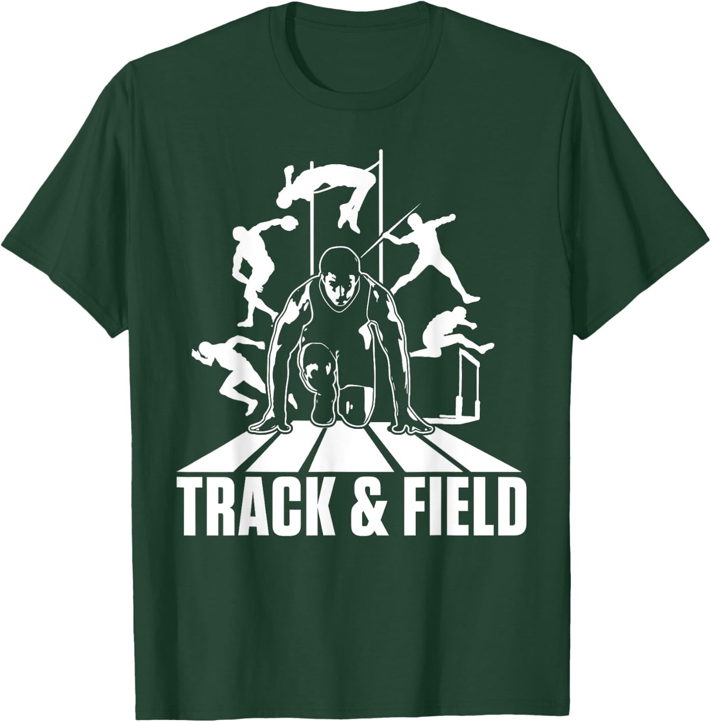Cute Track And Field Athletics For Boys And Girls T-Shirt - T-Shirt | Forest