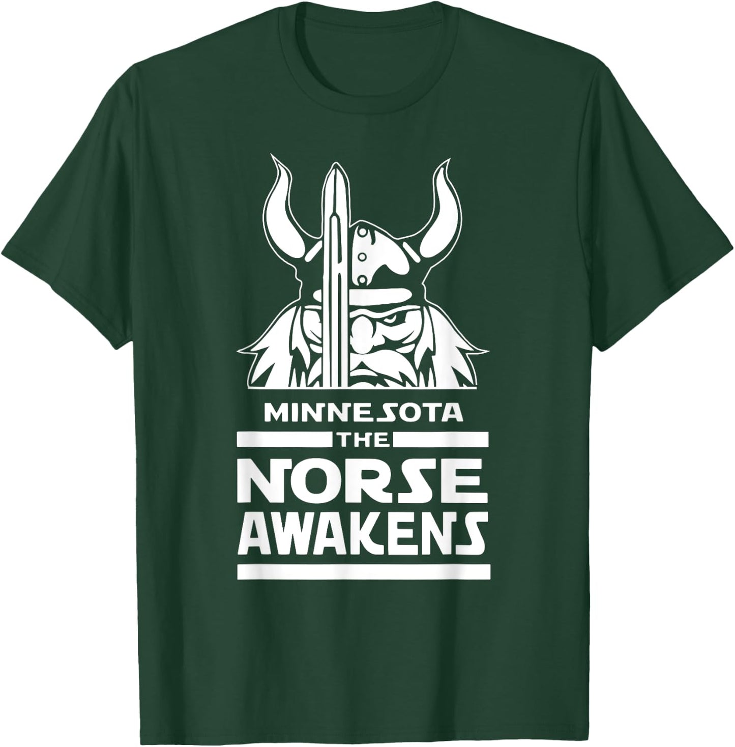 Tout Wear Minnesota: Minnesota Norse Viking - Black, Small - -Adults, Kids - Short Sleeve - - Classic Fit - Polyester 100% - Scandinavian Culture T-Shirt - T-Shirt | Forest