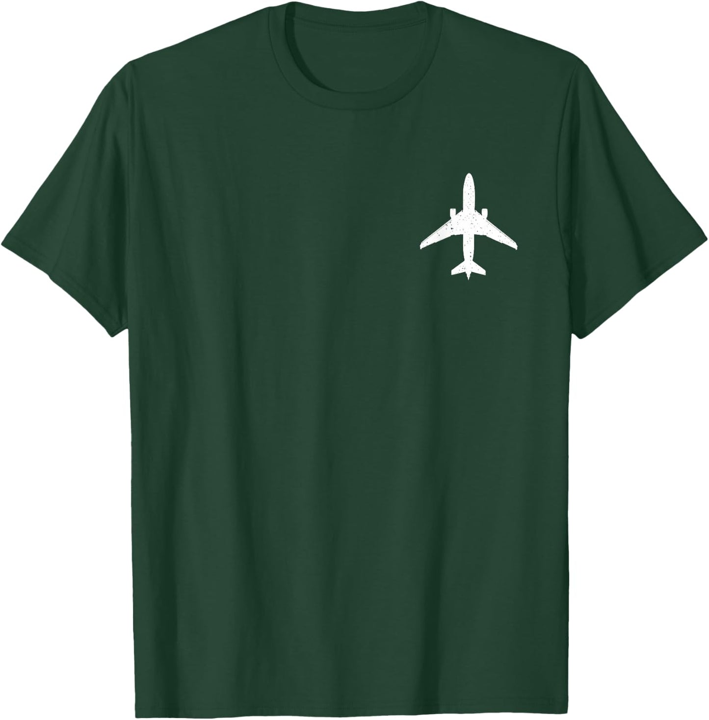 Airplane Airline Pilot Aviator Aviation Aircraft Lover T-Shirt - T-Shirt | Forest