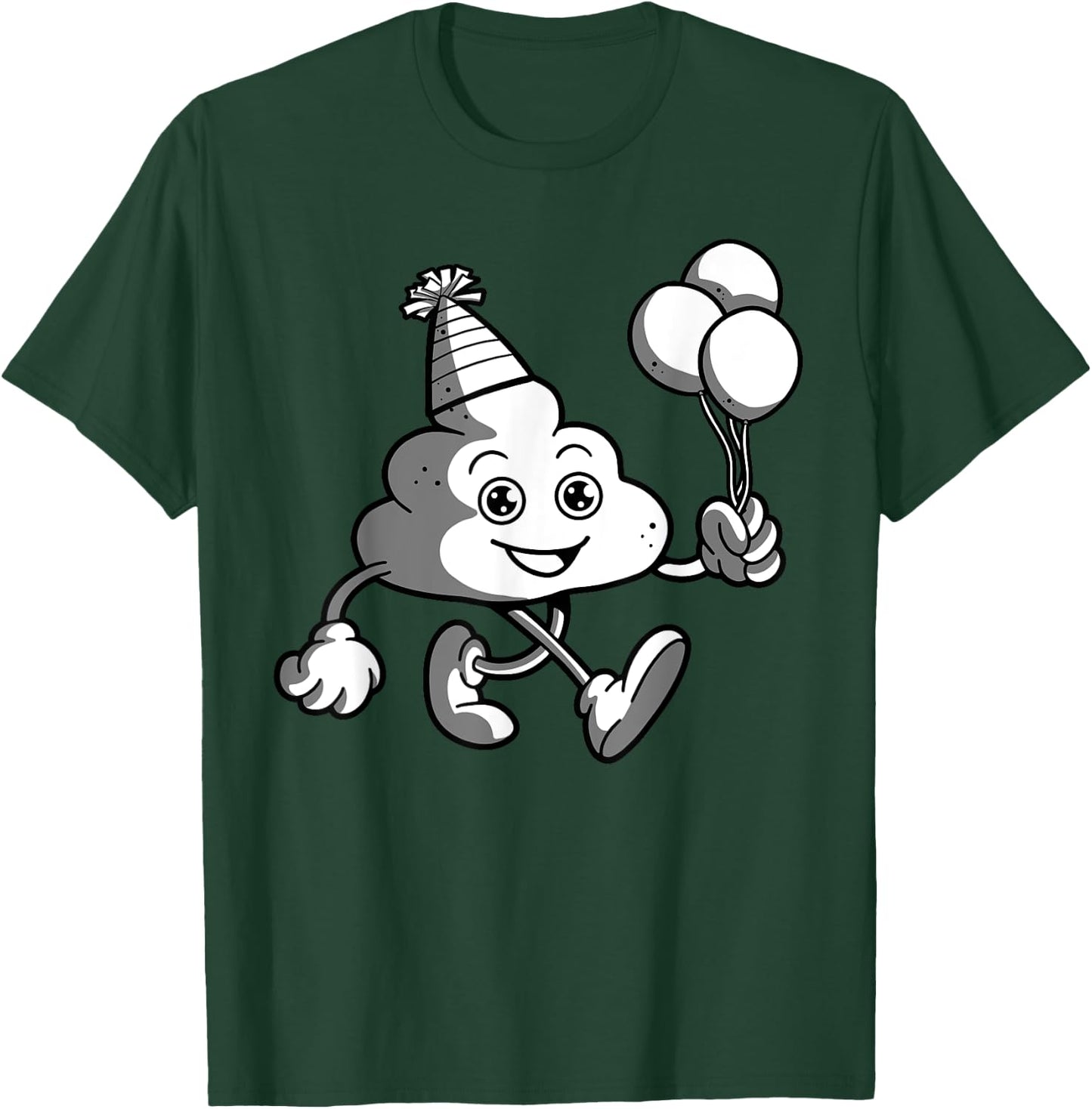 Hilarious Birthday Poop Toilet Stool Sink Or Float Balloon T-Shirt - T-Shirt | Forest