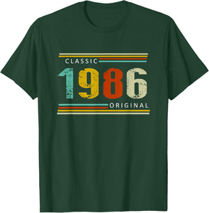 Birthday, Classic of 1986 Original, 39th Retro T-Shirt - T-Shirt | Forest