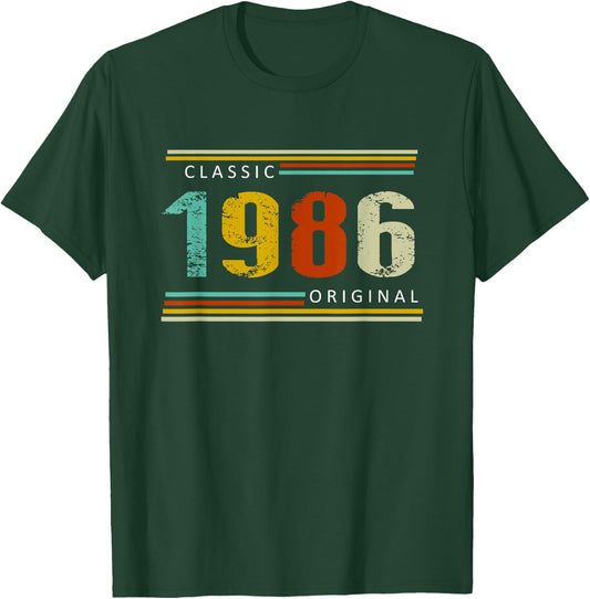 Birthday, Classic of 1986 Original, 39th Retro T-Shirt - T-Shirt | Forest