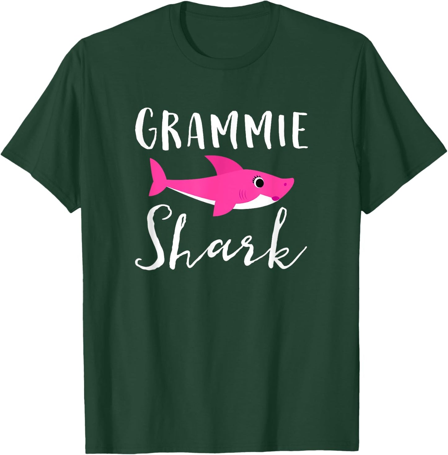 Grammie Shark Grandma Grandmother Pink Shark Graphic T-Shirt - T-Shirt | Forest