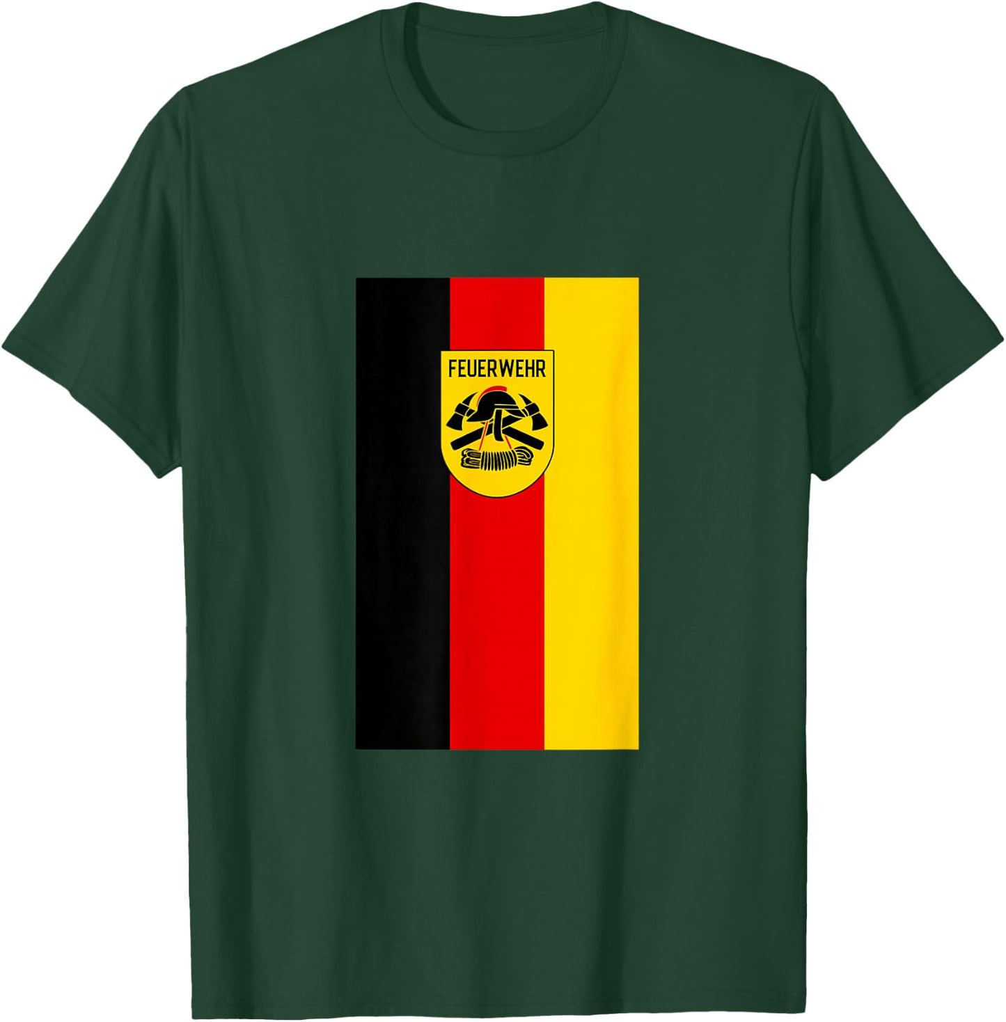 German Fire Rescue Department Fireman Uniform Flag T-Shirt - T-Shirt | Forest
