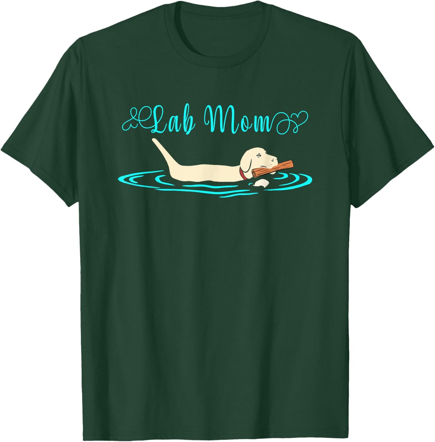 Lab Mom Yellow Labrador Retriever - Lab Dog Lover Men Women Girls Kids T-Shirt - T-Shirt | Forest