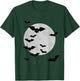 Flying Bats Moon Creepy Gothic Halloween Costume T-Shirt - T-Shirt | Forest