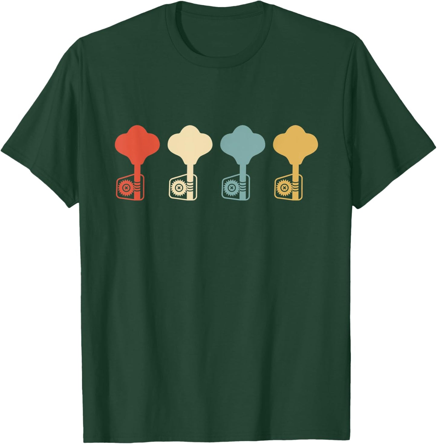 Vintage Bass Guitar Player Bassist Retro Gift T-Shirt - T-Shirt | Forest