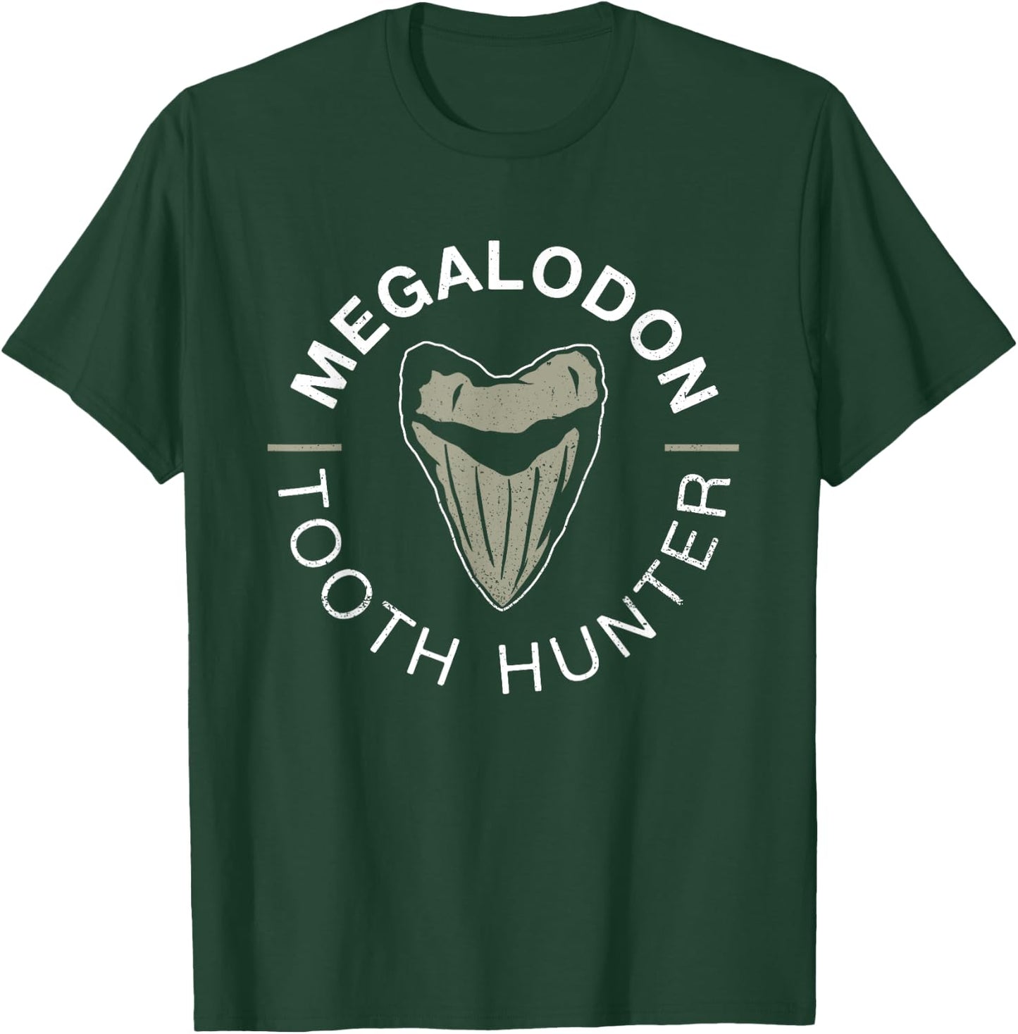 Megalodon Tooth Hunter - Megalodon Shark T-Shirt - T-Shirt | Forest